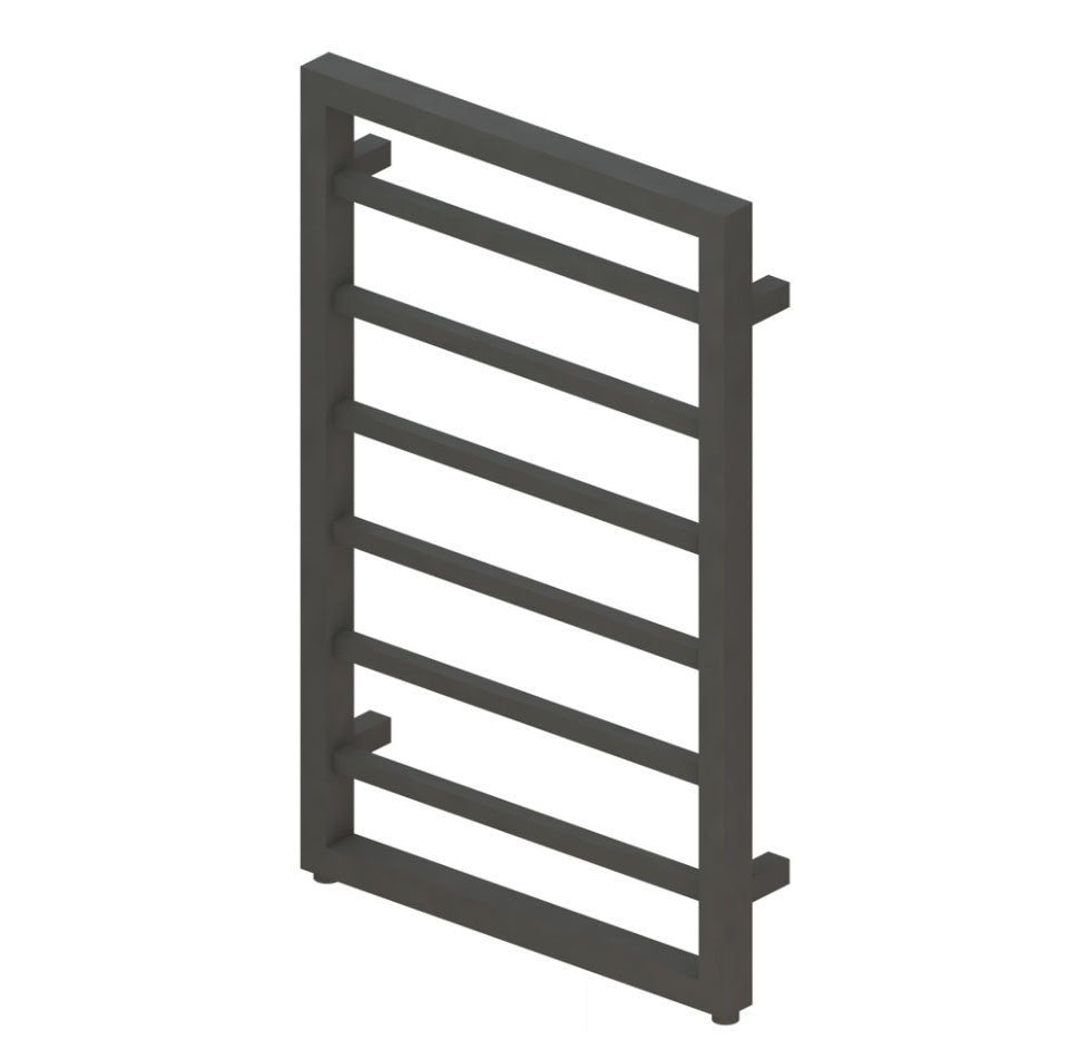Eastbrook Ryton 800 x 600mm Square Designer Heated Towel Rail Matt Anthracite