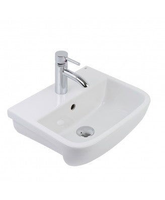 RAK Series 600 42cm Semi Recessed Basin 1 Tap Hole