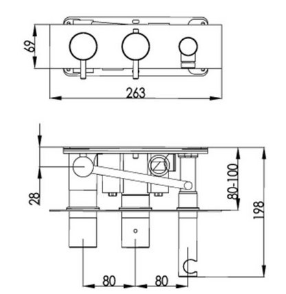 Just Taps Inox Wall Mounted Bath And Shower Mixer With Hose Attachment