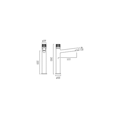 Vado Safari Leverless Cold Start Extended Mono Basin Mixer