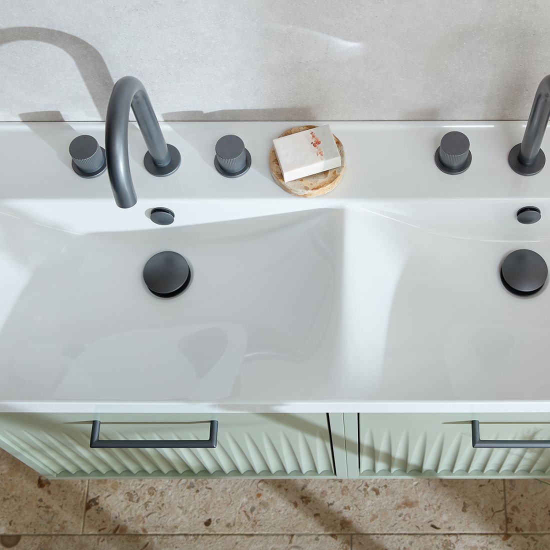 Vado Safari Mineral Cast Double Vanity Basin