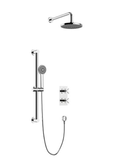 Salcombe Concealed Valve, Fixed Head & Shower Kit Chrome