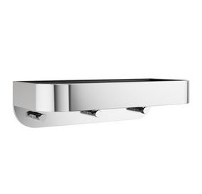 Crosswater Shower Basket Wall Mounted - Chrome/Black Insert