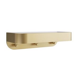 Crosswater Shower Basket Wall Mounted - Brushed Brass/White Insert