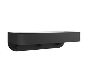 Crosswater Shower Basket Wall Mounted - Matt Black/White Insert