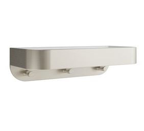 Crosswater Shower Basket Wall Mounted - Brushed Stainless/White Insert