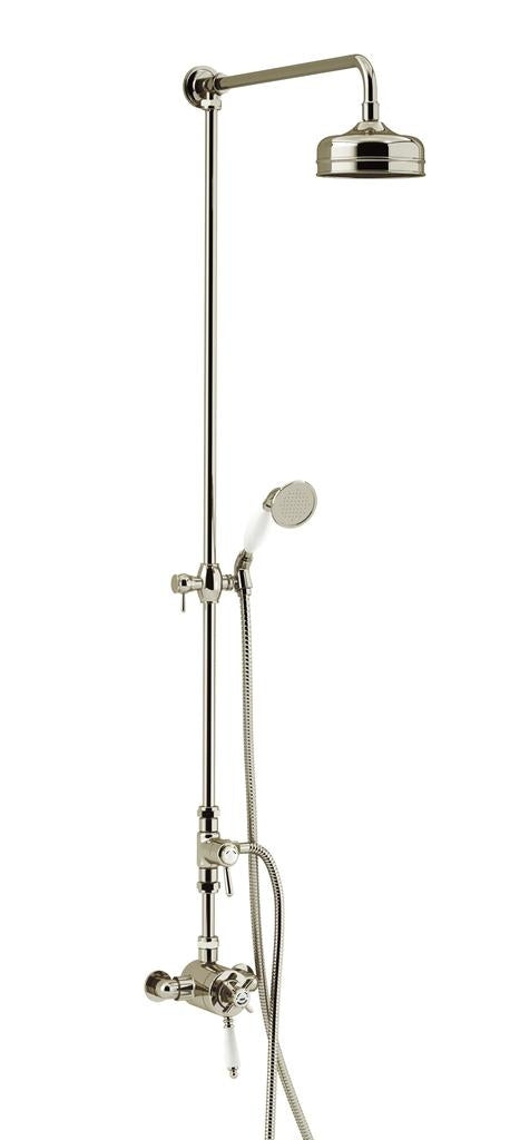 Dawlish Exposed Thermostatic Shower Valve w/ Fixed Riser Kit