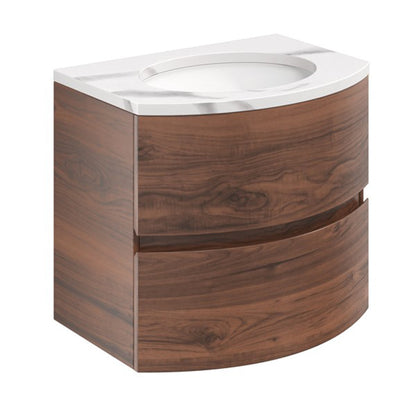 Crosswater Svelte 600 Wall Mounted Unit with 600 Calcutta Marble Effect Basin