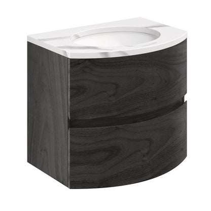Crosswater Svelte 600 Wall Mounted Unit with 600 Calcutta Marble Effect Basin