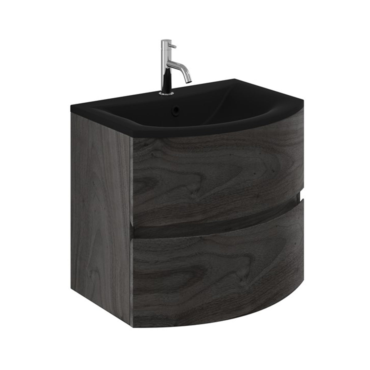 Crosswater Svelte 600 Unit & Midnight Black Glass Basin