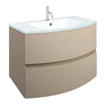 Crosswater Svelte 800 Unit & Ice White Glass Basin