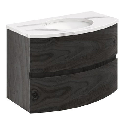 Crosswater Svelte 800 Wall Mounted Unit with 800 Calcutta Marble Effect Basin