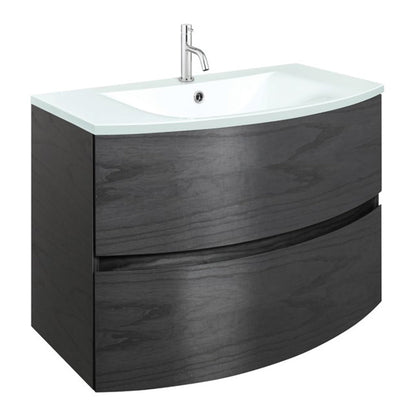 Crosswater Svelte 800 Unit & Ice White Glass Basin