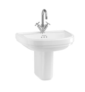 Burlington Riviera White Semi Pedestal Only