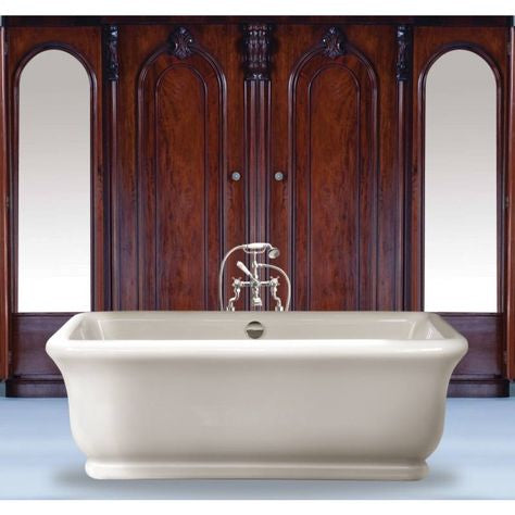 BC Designs Senator 1804 x 850mm Solid Surface Free Standing Bath Double Ended Polished White