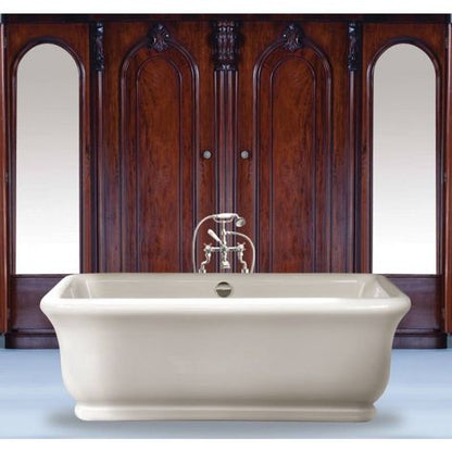 BC Designs Senator 1804 x 850mm Solid Surface Free Standing Bath Double Ended Polished White