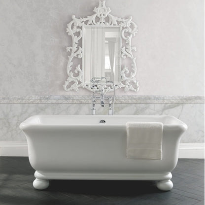 BC Designs Senator 1804 x 850mm Solid Surface Free Standing Bath Double Ended Polished White