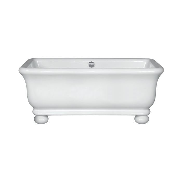 BC Designs Senator 1804 x 850mm Solid Surface Free Standing Bath Double Ended Polished White