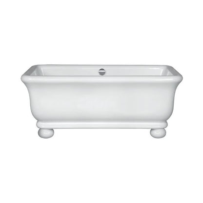 BC Designs Senator 1804 x 850mm Solid Surface Free Standing Bath Double Ended Polished White