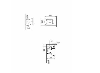 Vitra Serenda Back To Wall WC Pan - White