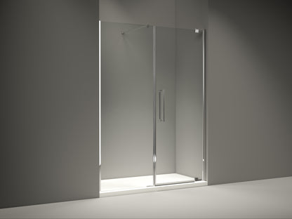 Merlyn 10 Series 1700mm Framless Pivot Shower Door & Inline Panel