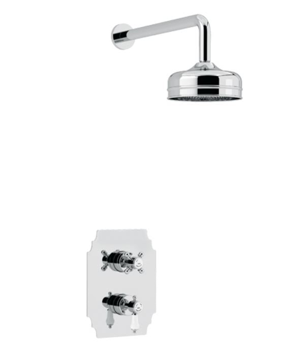 Glastonbury Shower Valve & Fixed Head Chrome