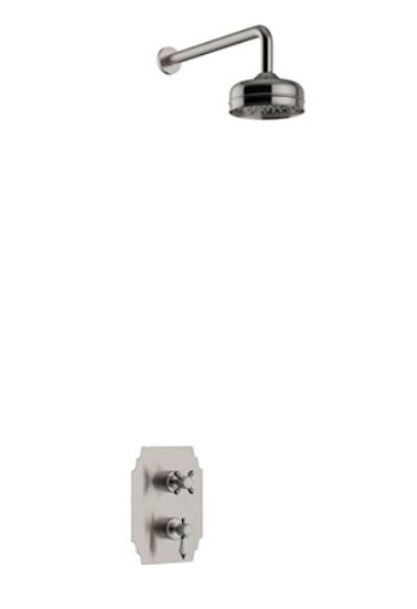 Glastonbury Shower Valve & Fixed Head Brushed Nickel