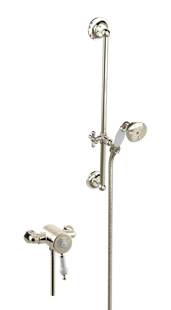 Glastonbury Exposed Thermostatic Shower Valve with Riser Kit