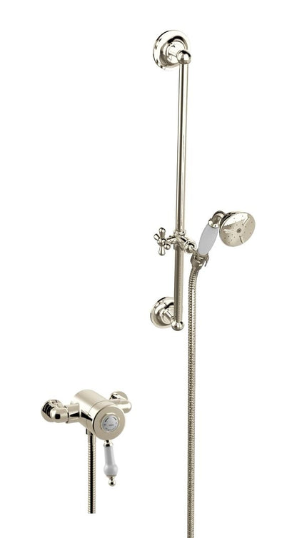 Glastonbury Exposed Thermostatic Shower Valve with Riser Kit