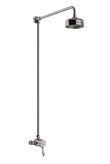 Gbury Exposed Shower Valve & Riser Kit Brushed Nickel
