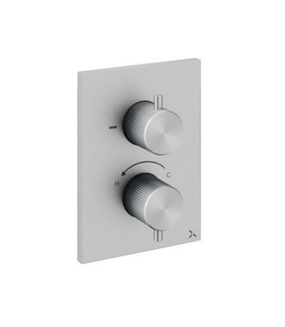 Crosswater 3ONE6 Shower Trim Set With 1 Outlet Brushed Steel