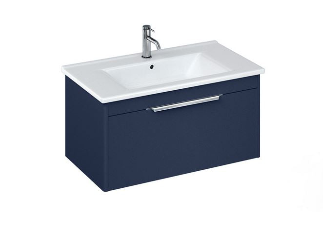 Shoreditch 85cm single drawer Vanity Unit - Matt Blue