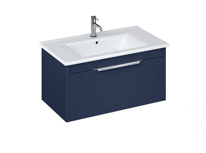 Shoreditch 85cm single drawer Vanity Unit - Matt Blue