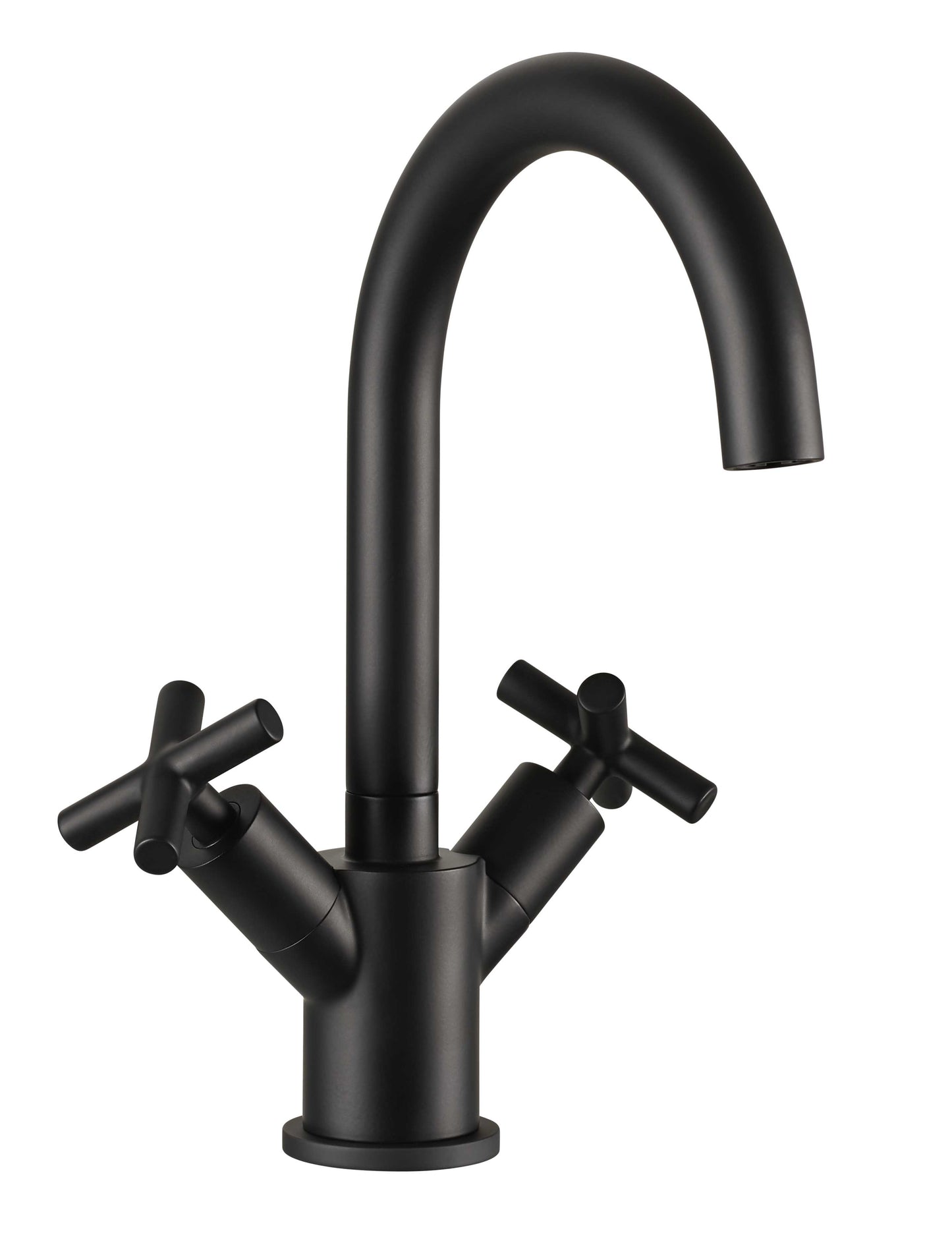 Just Taps Plus Solex Crosshead Monobloc Basin Mixer Matt Black