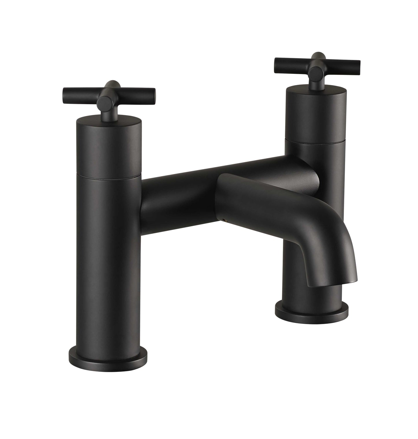 Just Taps Plus Solex Crosshead Bath Filler Matt Black