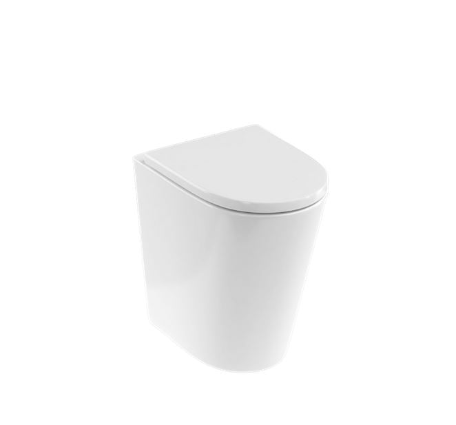 Sphere Tall Rimless Back To Wall Pan & Soft Close Seat