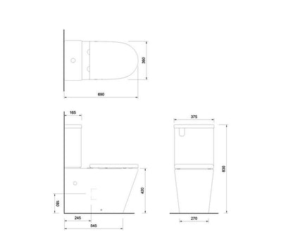 Elevate With Sphere Dual Flush Close Coupled Cistern