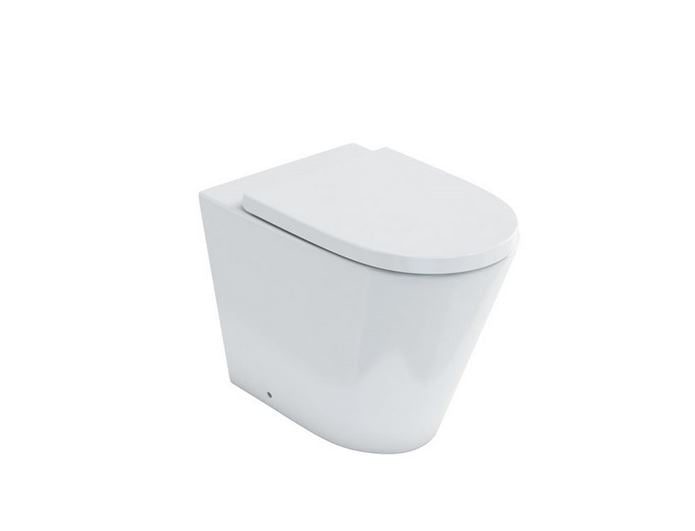 Sphere Round Rimless Back To Wall Pan & Seat White Gloss