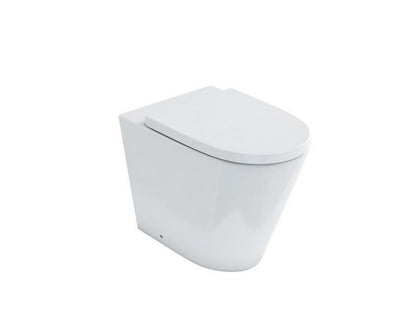 Sphere Round Rimless Back To Wall Pan & Seat White Gloss