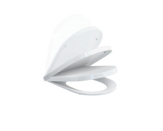 Sphere Carbamide Soft Close WC Toilet Seat - White Gloss