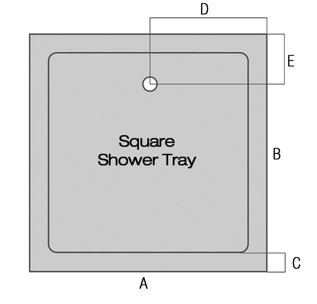 SW6 KT35 800 x 800mm Square Shower Tray