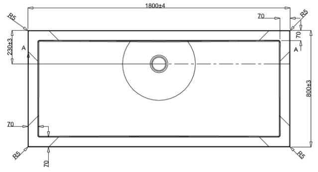 Crosswater Rectangular Anti-Slip Shower Tray 1800 x 800 x 35mm