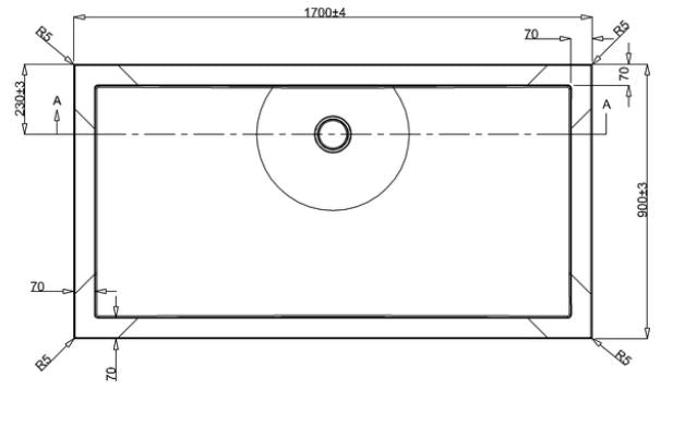 Crosswater Rectangular Anti-Slip Shower Tray 1700x900x35mm