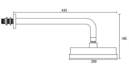 Heritage Premium 6" Fixed Head Kit - Chrome