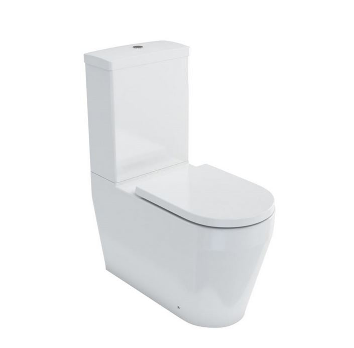 Stadium Close Coupled Round Pan & Seat - White Gloss