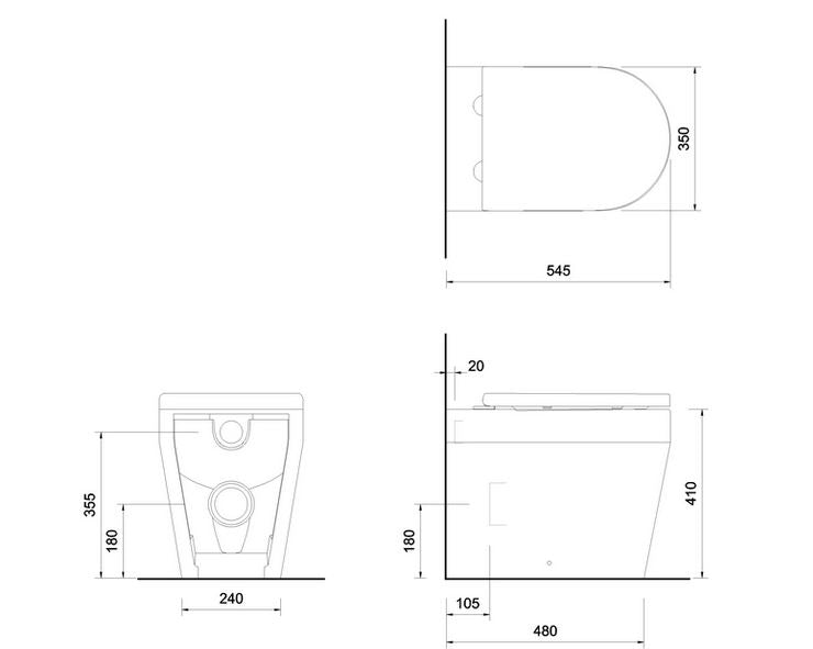 Stadium Back To Wall WC & Soft Close Seat