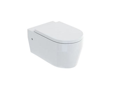 Stadium Wall Hung Round Pan & Seat - White Gloss Finish