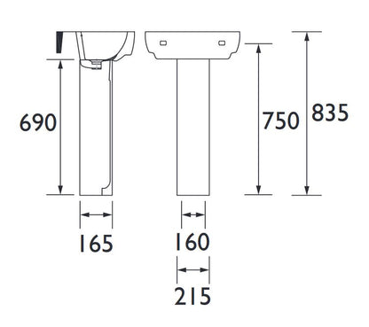 Stamford Full Length Pedestal