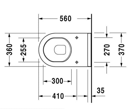 Duravit Toilet Starck 3 Back To Wall Pan