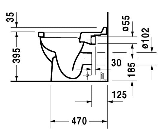 Duravit Toilet Starck 3 Back To Wall Pan